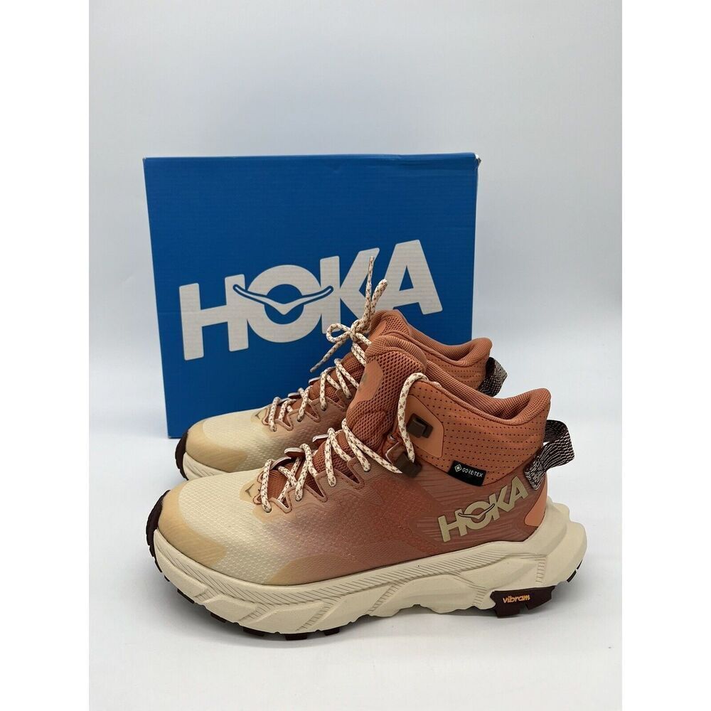 Hoka One One Trail Code GTX Womens Size 9.5 B Hiking Shoes Sun Baked Shortbread